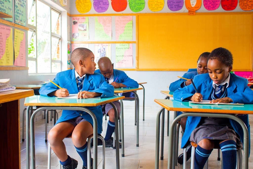 Harvard Junior School pupils fully engaged in class